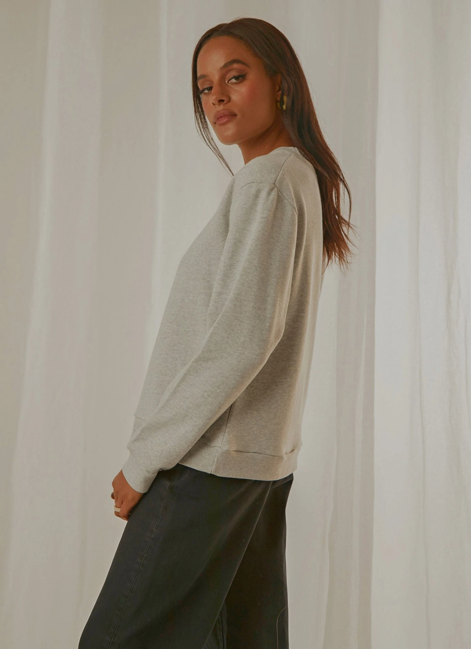 Rolla's New & Most Loved Slouch Sport Sweater - Grey Marle Rolla's New & Most Loved Slouch Sport Sweater - Grey Marle