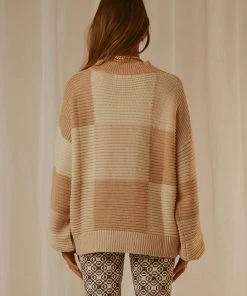 Peppermayo Exclusive Tulum Nights Knit Jumper - Neutral Patchwork 11 Peppermayo Exclusive Tulum Nights Knit Jumper - Neutral Patchwork