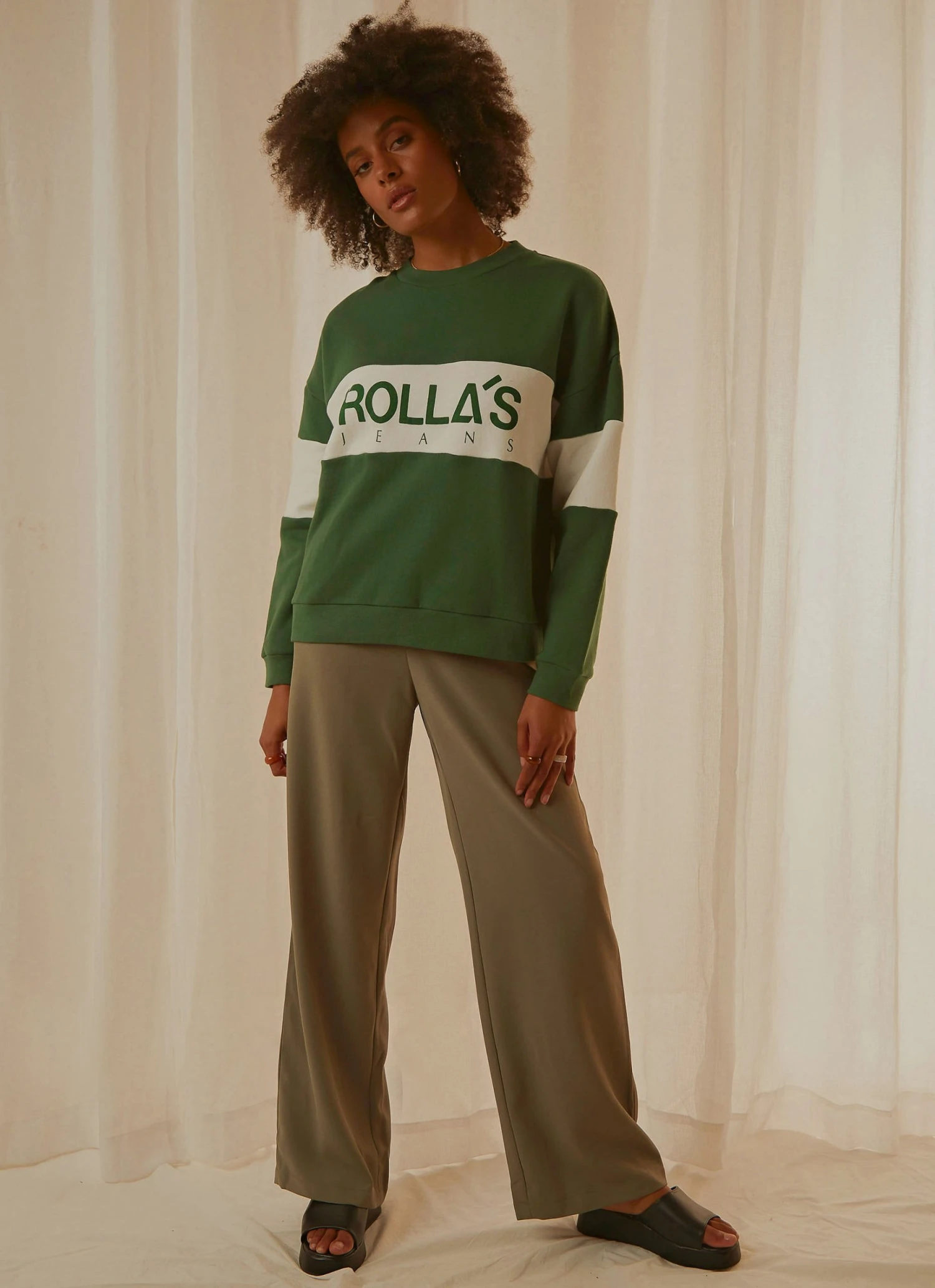 Rolla's Split Logo Sweater - Pine New & Most Loved 5 Rolla's Split Logo Sweater - Pine New & Most Loved