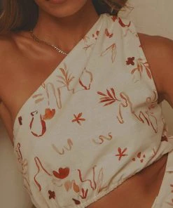 Peppermayo Exclusive New & Most Loved Sasha Linen Crop - Safari