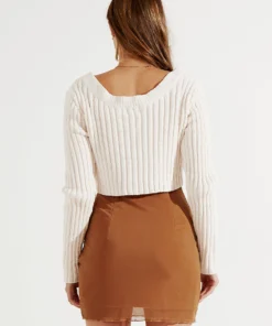 Peppermayo New Conditions Knit Cardigan - Beige New Tops