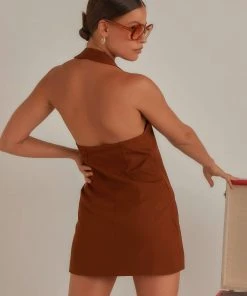 Peppermayo New & Most Loved Say My Name Mini Dress - Brown