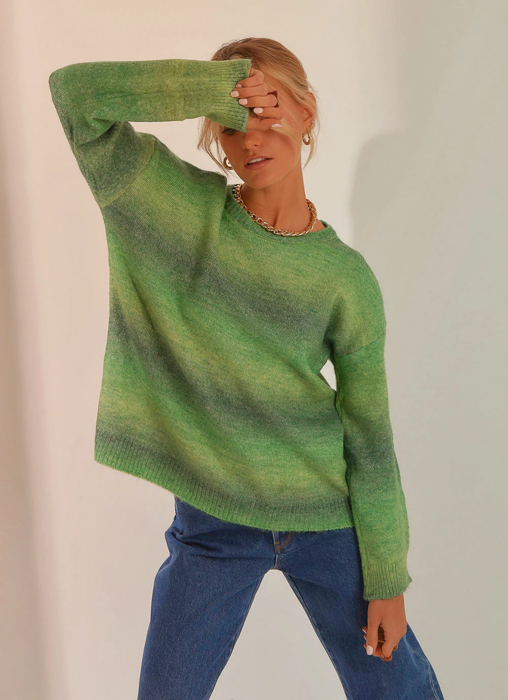 Peppermayo New & Most Loved Santa Monica Knit Sweater - Green 4 Peppermayo New & Most Loved Santa Monica Knit Sweater - Green