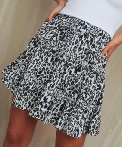 Peppermayo New Bottoms Rhett Mini Skirt - Leopard Print
