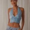Peppermayo Exclusive New & Most Loved Betty Halter Neck Top - Blue