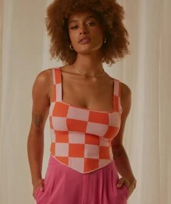 Peppermayo Exclusive New & Most Loved Alfresco Nights Bustier Top - Pink Check 9 Peppermayo Exclusive New & Most Loved Alfresco Nights Bustier Top - Pink Check