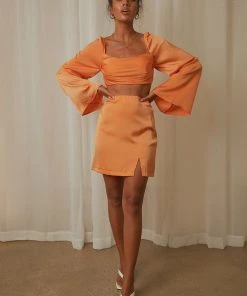 Peppermayo Raise The Bar Crop - Orange 9 Peppermayo Raise The Bar Crop - Orange