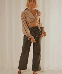 Peppermayo New & Most Loved Love Drunk Crop Top - Beige