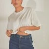 Lee Baggy Crop Tee - Vintage White
