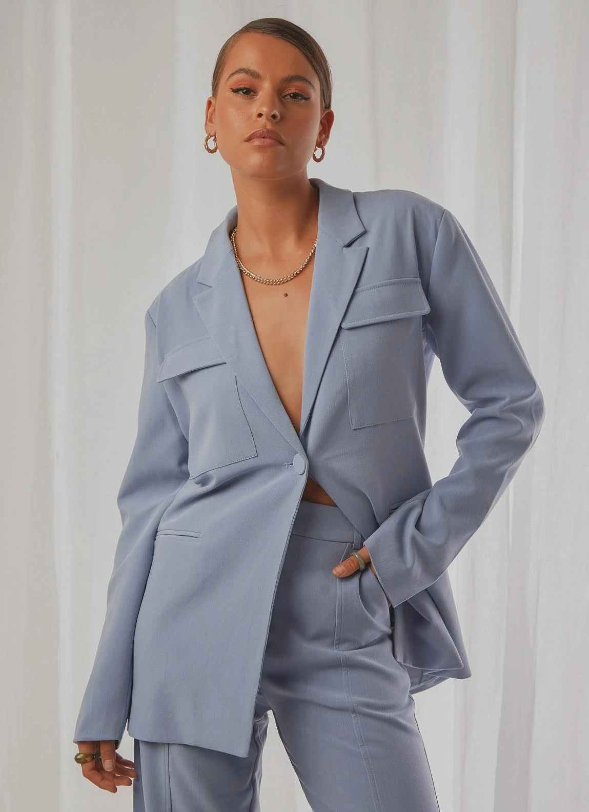 4th & Reckless Adelaide Blazer - Blue New & Most Loved 4th & Reckless Adelaide Blazer - Blue New & Most Loved