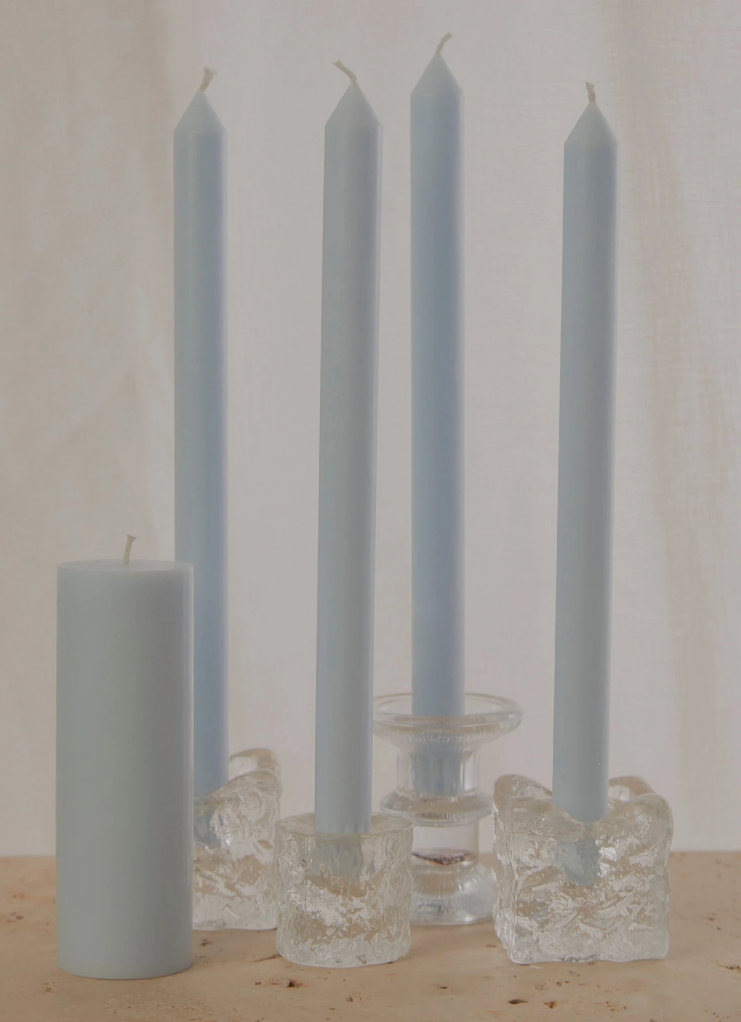 Candle Co New & Most Loved Moreton Eco Dinner Candle 4 Pack - Pastel Blue 6 Candle Co New & Most Loved Moreton Eco Dinner Candle 4 Pack - Pastel Blue