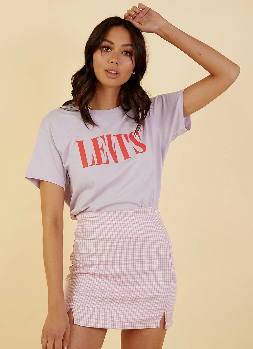 Levi's New & Most Loved Graphic Varsity Tee Serif - Lavender Frost 4 Levi's New & Most Loved Graphic Varsity Tee Serif - Lavender Frost