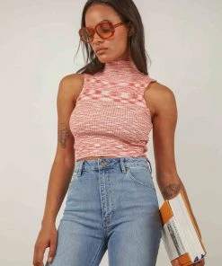 Peppermayo Close To Me Knit Top - Red New & Most Loved