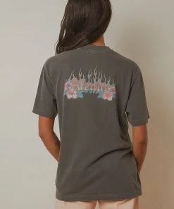 Afends Powerlines Retro Fit Tee - Stone Black