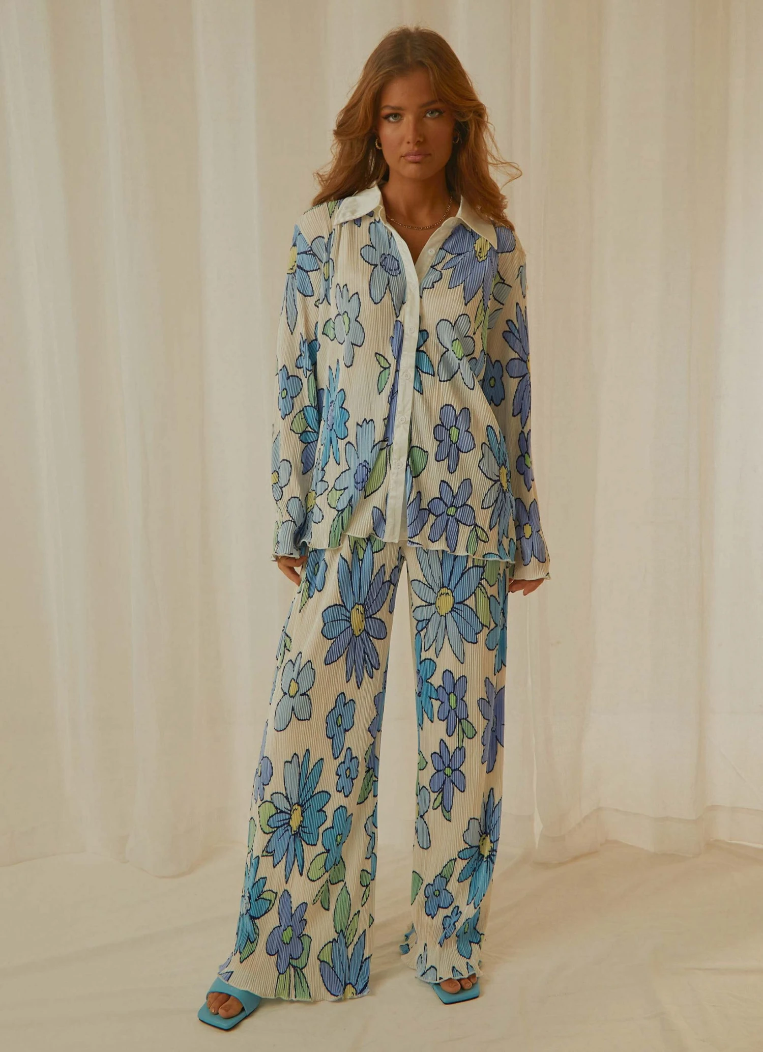 Peppermayo Exclusive 90s Muse Pants - Blue Blossom - Pre-Order New & Most Loved 5 Peppermayo Exclusive 90s Muse Pants - Blue Blossom - Pre-Order New & Most Loved