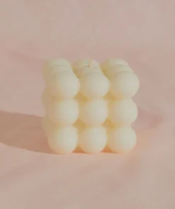 Manara Home Bubble Cube Candle - Cream New Accessories