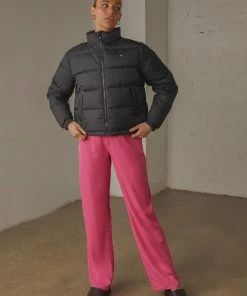 Huffer Womens Track Puffer Jacket - Black