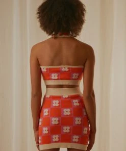 Peppermayo Exclusive New & Most Loved Flower Market Knit Halter - Orange Mod Floral 11 Peppermayo Exclusive New & Most Loved Flower Market Knit Halter - Orange Mod Floral