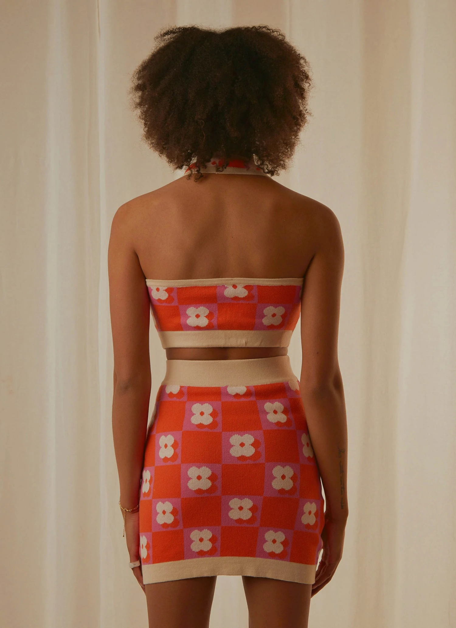 Peppermayo Exclusive New & Most Loved Flower Market Knit Halter - Orange Mod Floral 7 Peppermayo Exclusive New & Most Loved Flower Market Knit Halter - Orange Mod Floral