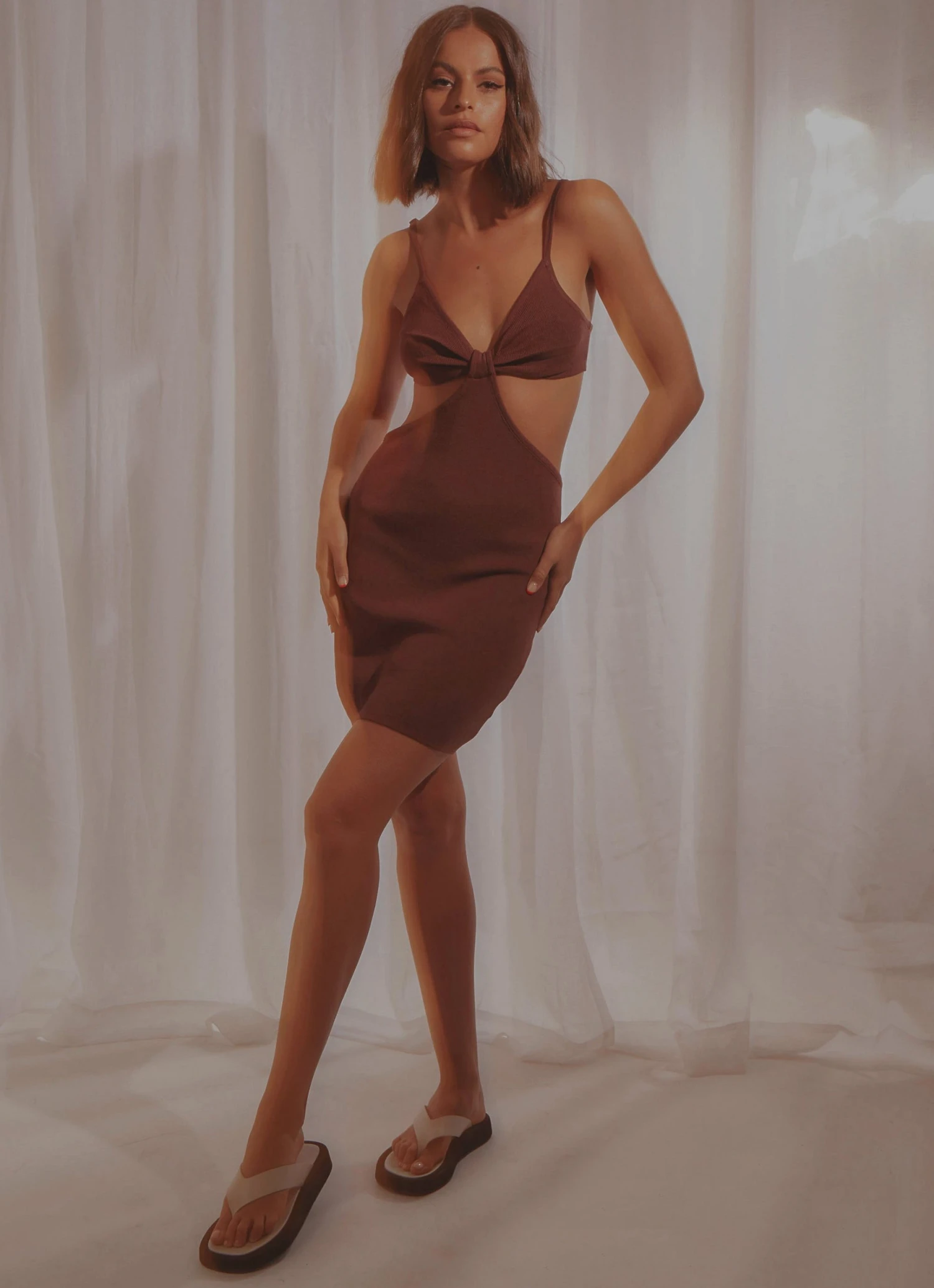 Peppermayo Exclusive Iman Knit Mini Dress - Chocolate 5 Peppermayo Exclusive Iman Knit Mini Dress - Chocolate