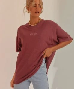 Afends Courtney Love Hemp Tee - Grape New & Most Loved