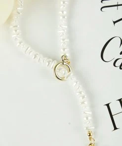 Peppermayo Conversations Necklace - Pearl/ Gold