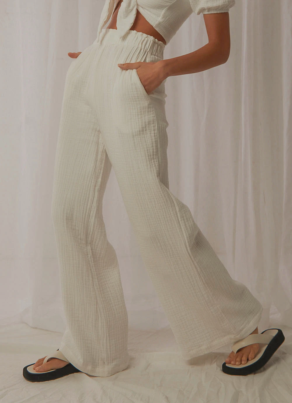 Peppermayo Exclusive New & Most Loved Seville Pant - White Muslin 7 Peppermayo Exclusive New & Most Loved Seville Pant - White Muslin