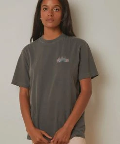 Afends Powerlines Retro Fit Tee - Stone Black