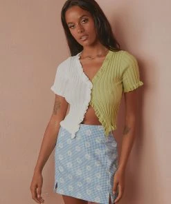 Peppermayo Harper Knit Top - Lime / White New & Most Loved