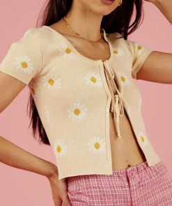 Peppermayo Girls Lunch Knit Top - Yellow