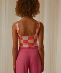 Peppermayo Exclusive New & Most Loved Alfresco Nights Bustier Top - Pink Check 11 Peppermayo Exclusive New & Most Loved Alfresco Nights Bustier Top - Pink Check