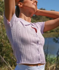 Peppermayo New & Most Loved On The Weekends Knit Top - Lilac