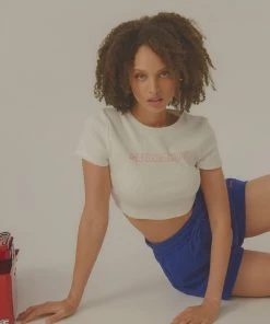 Vacancy Supply New & Most Loved Rebel Rider Baby Tee - Off White