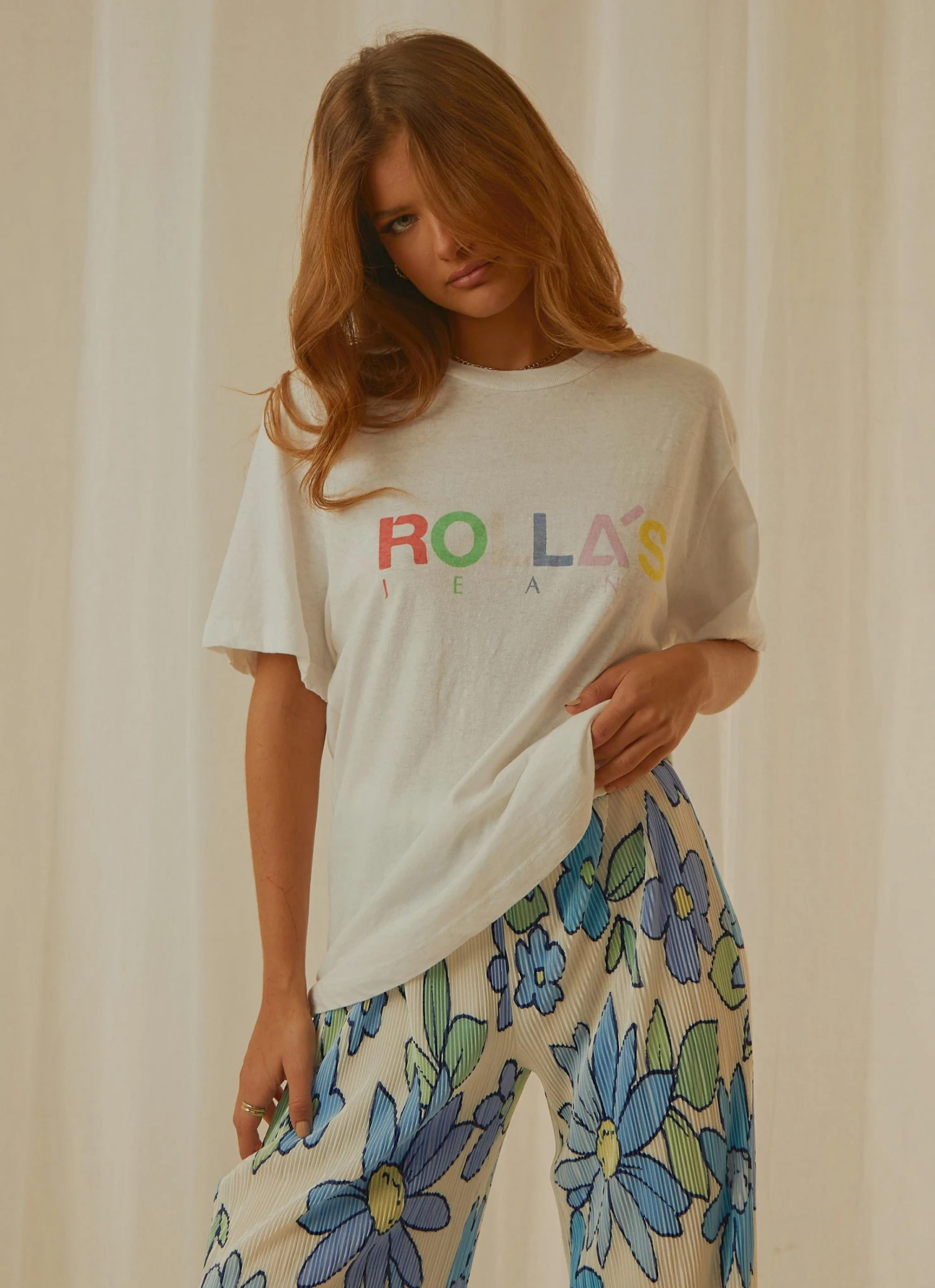 Rolla's Candy Logo Tomboy Tee - White New & Most Loved 3 Rolla's Candy Logo Tomboy Tee - White New & Most Loved