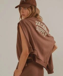 Vacancy Supply New & Most Loved Camp Varsity Crewneck - Choc Brown