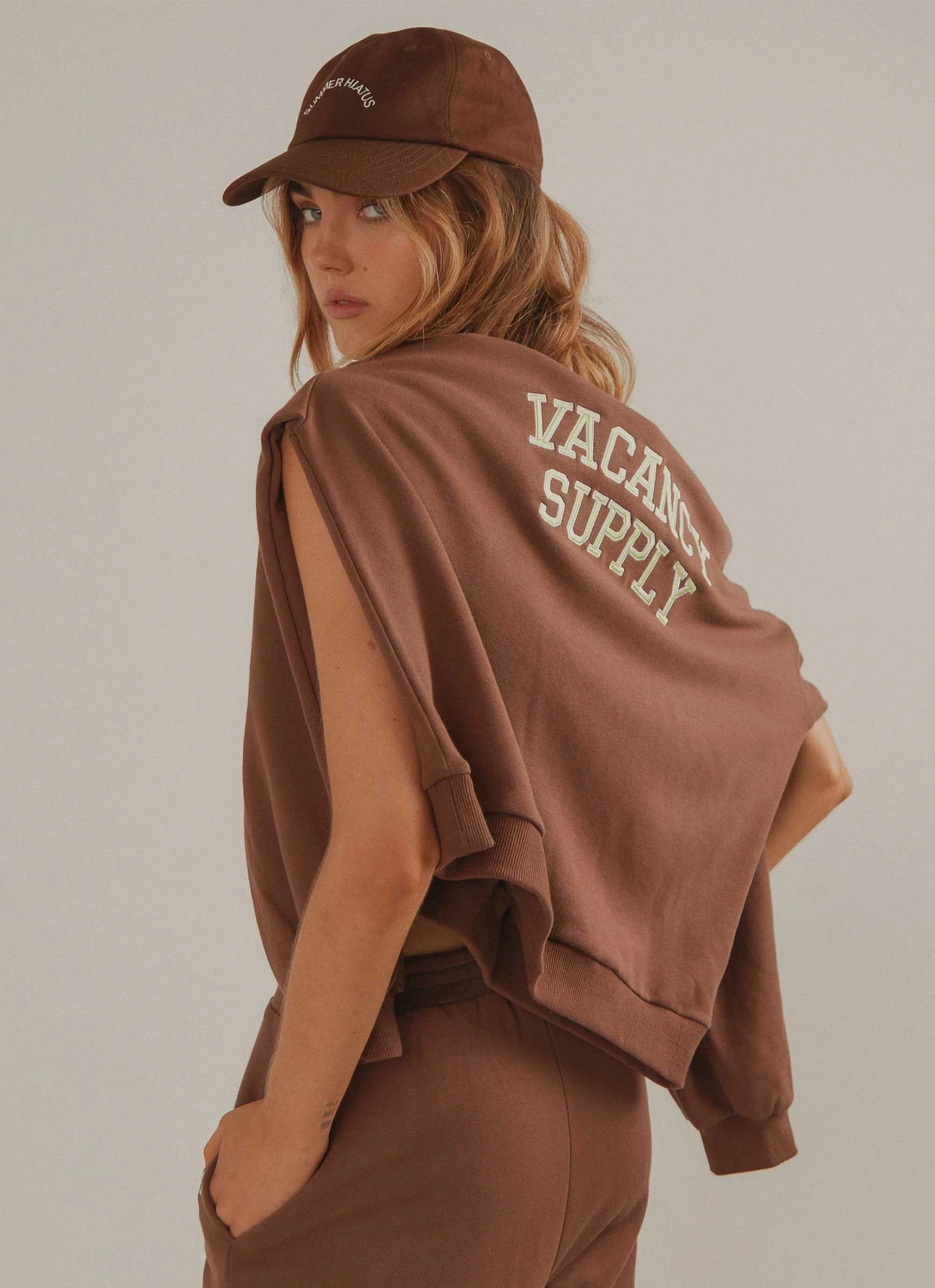 Vacancy Supply New & Most Loved Camp Varsity Crewneck - Choc Brown 4 Vacancy Supply New & Most Loved Camp Varsity Crewneck - Choc Brown