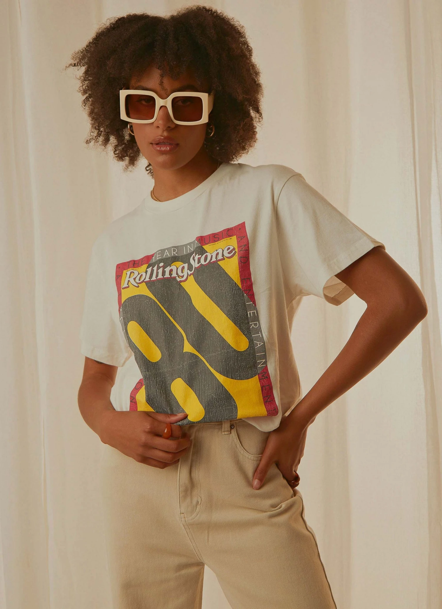 Rolla's Rolling Stone 80 Tomboy Tee - Vintage White 3 Rolla's Rolling Stone 80 Tomboy Tee - Vintage White