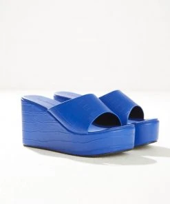 Cult Avenue New & Most Loved Villa Playa Mule Heel - Cobalt Croc 12 Cult Avenue New & Most Loved Villa Playa Mule Heel - Cobalt Croc
