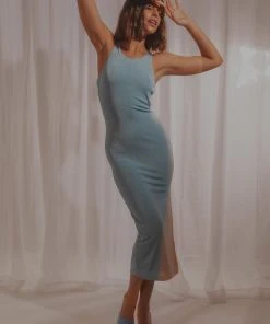 Peppermayo Say You Love Me Midi Dress - Blue New & Most Loved