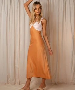 Peppermayo Exclusive Loren Maxi Dress - Orange Splice