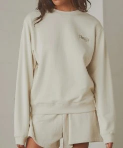 Thrills Ops Organic Cotton Crew - Heritage White New & Most Loved