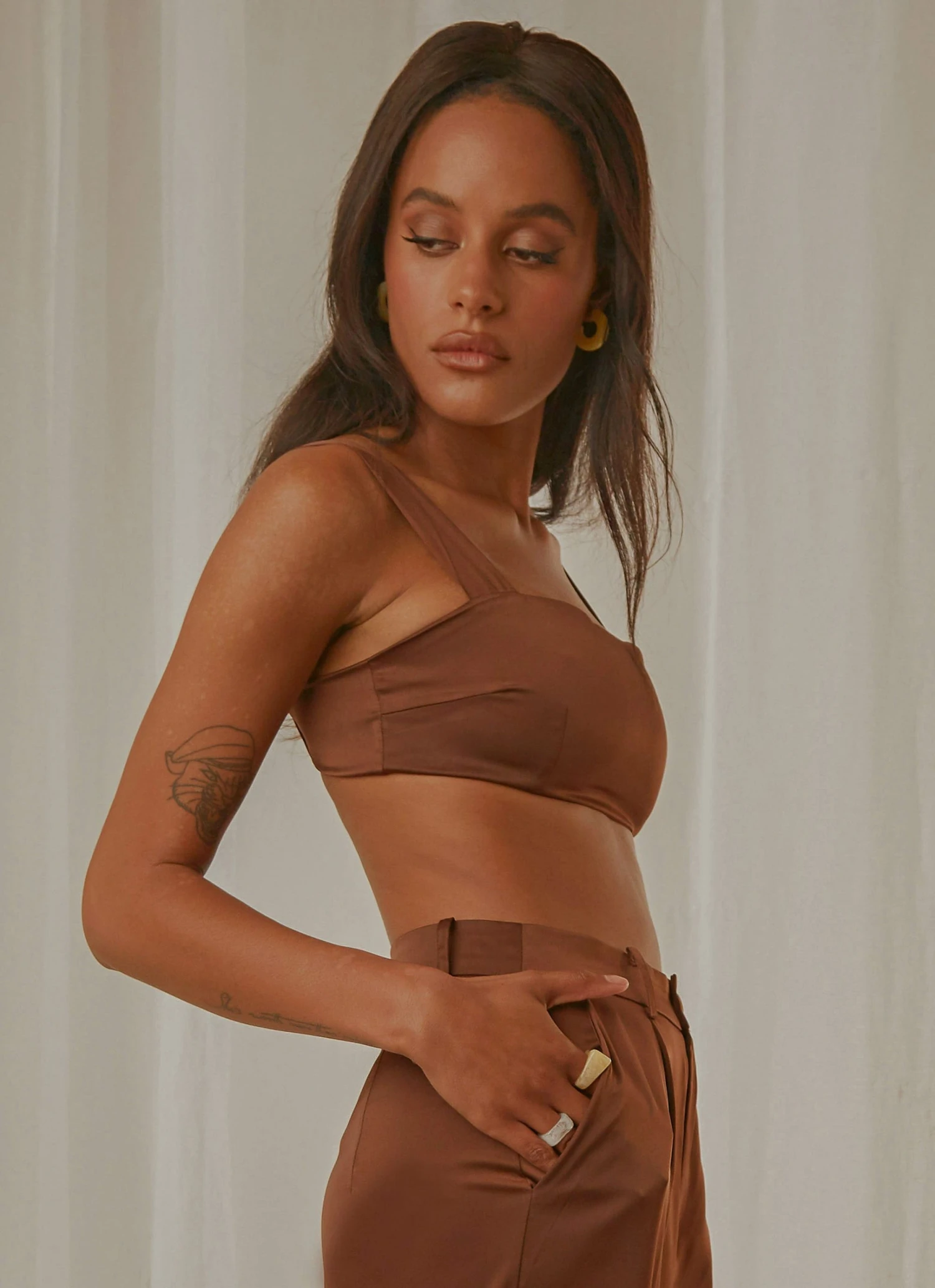 Peppermayo Exclusive New Space Crop - Choc Brown New & Most Loved 6 Peppermayo Exclusive New Space Crop - Choc Brown New & Most Loved