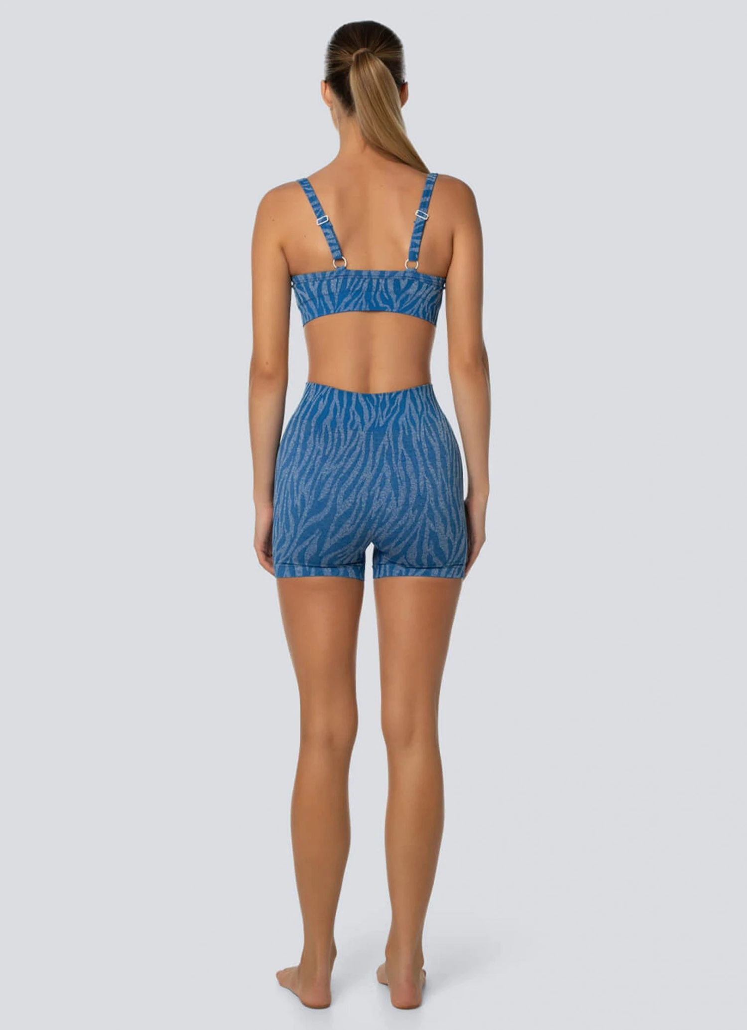 LaHana Swim Fleur Biker Short - Blue Zebra LaHana Swim Fleur Biker Short - Blue Zebra