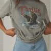 Thrills Storm The Castle Merch Fit Tee - Washed Grey New & Most Loved
