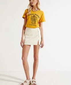 Peppermayo Know Your Worth Mini Skirt - Cream