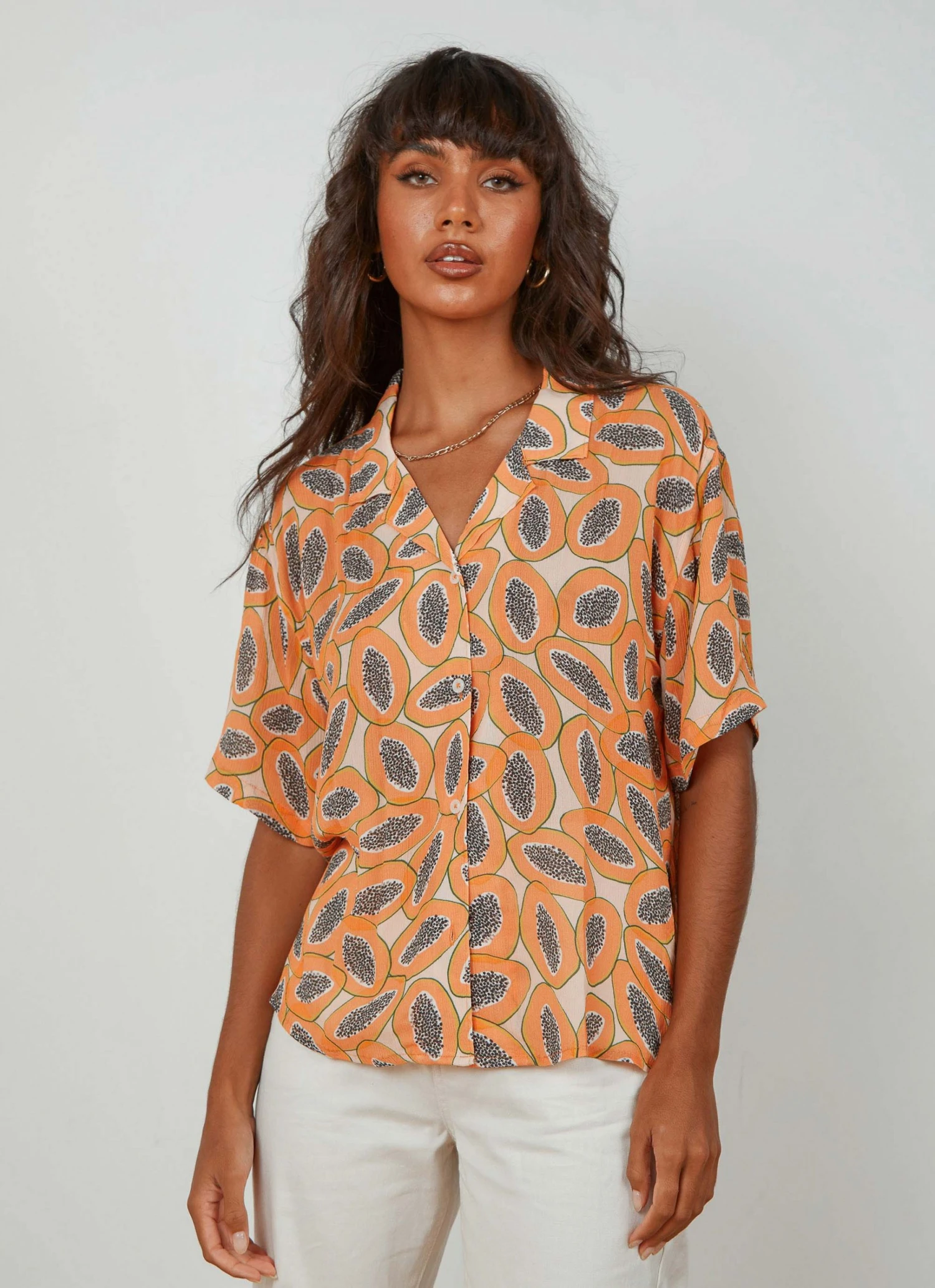 Cools Club Resort Shirt - Papaya New Tops 5 Cools Club Resort Shirt - Papaya New Tops