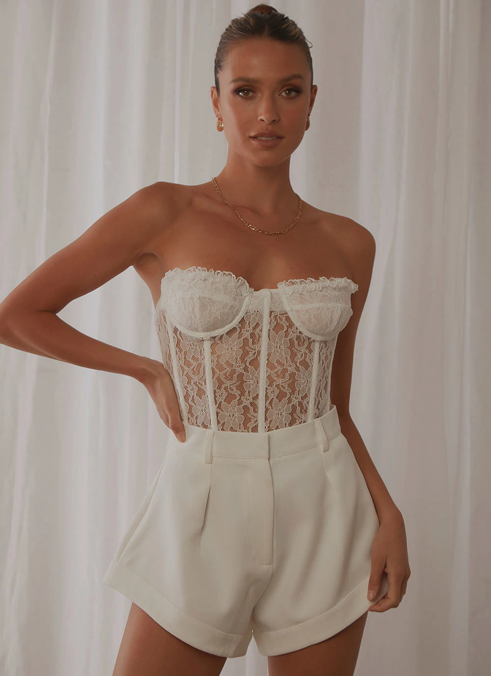 Lioness Fashion In Bloom Mini Short - White New Bottoms 4 Lioness Fashion In Bloom Mini Short - White New Bottoms