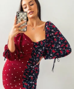 Peppermayo Clair De Lune Dress - Red Floral New Dresses