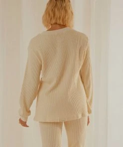 Peppermayo Exclusive New & Most Loved Kallie Waffle Top - Latte