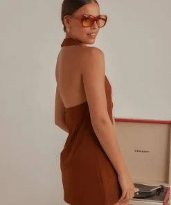 Peppermayo New & Most Loved Say My Name Mini Dress - Brown